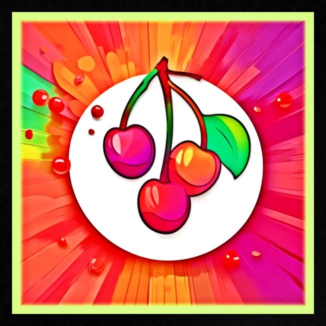 Cherry Pop Art Burst