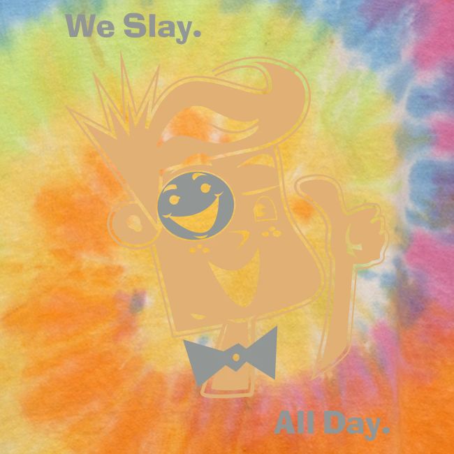 We Slay All Day Shiny Shirt Metallic Silver & Gold