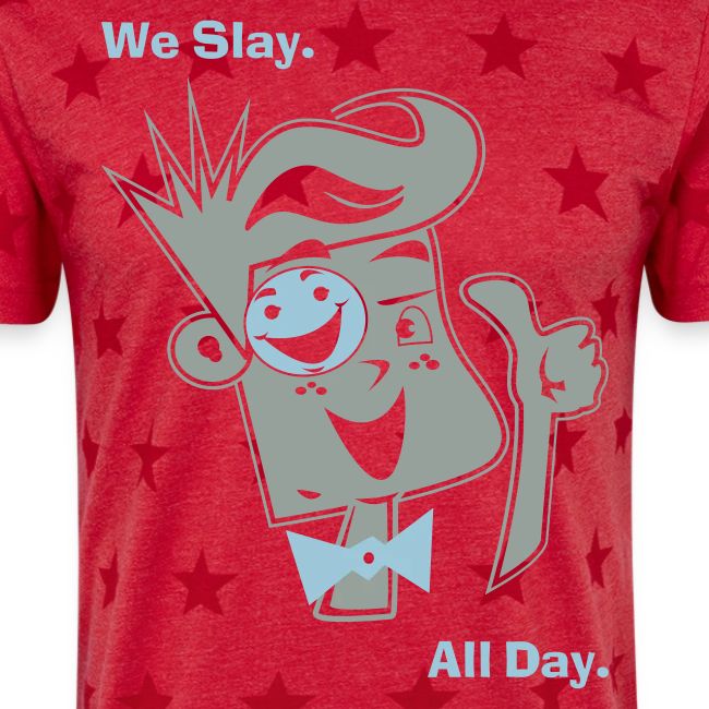 We Slay All Day Shiny Shirt Metallic Silver & Gold
