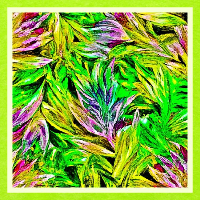 Vibrant Plant Strokes Design