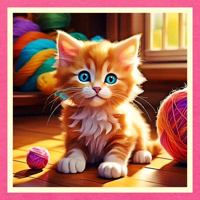 Cute Orange Kitten Art