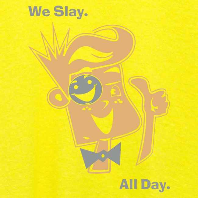 We Slay All Day Shiny Shirt Metallic Silver & Gold