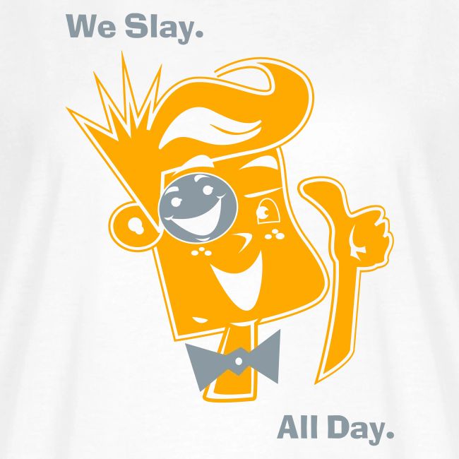 We Slay All Day Shiny Shirt Metallic Silver & Gold
