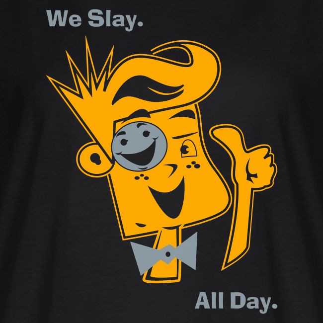 We Slay All Day Shiny Shirt Metallic Silver & Gold