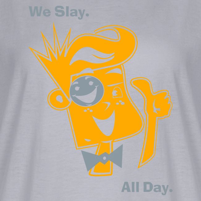 We Slay All Day Shiny Shirt Metallic Silver & Gold