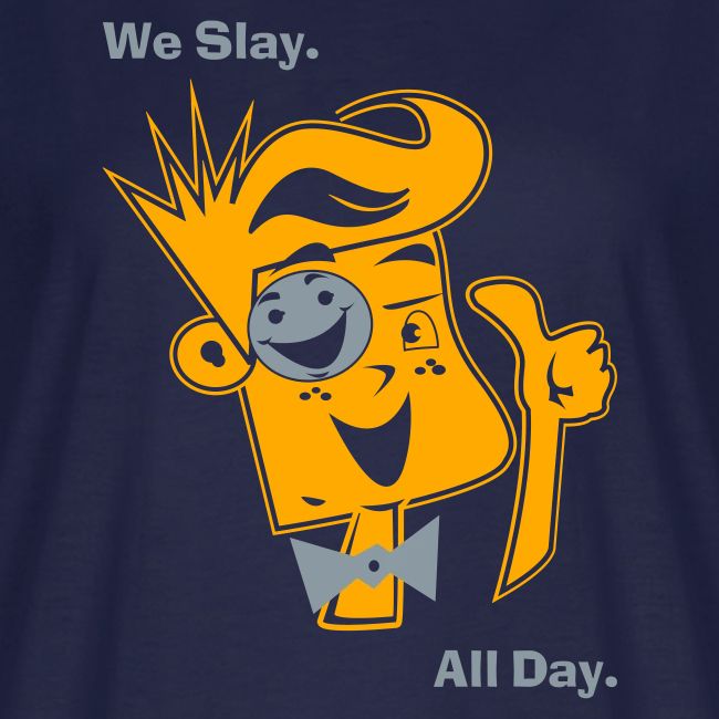 We Slay All Day Shiny Shirt Metallic Silver & Gold