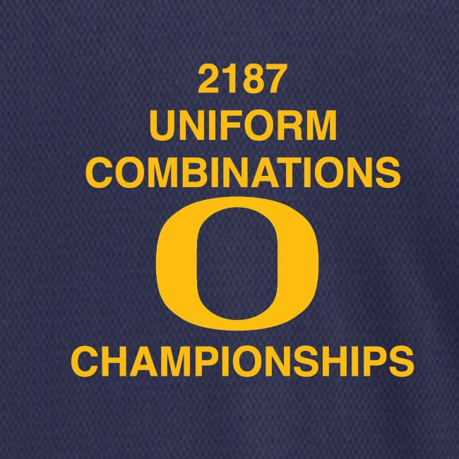 2187 UNIFORM COMBINATIONS O CHAMPIONSHIPS