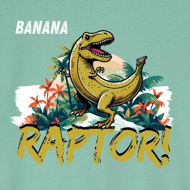 Funny Banana Raptor T-Rex Design