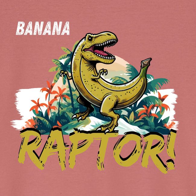 Funny Banana Raptor T-Rex Design