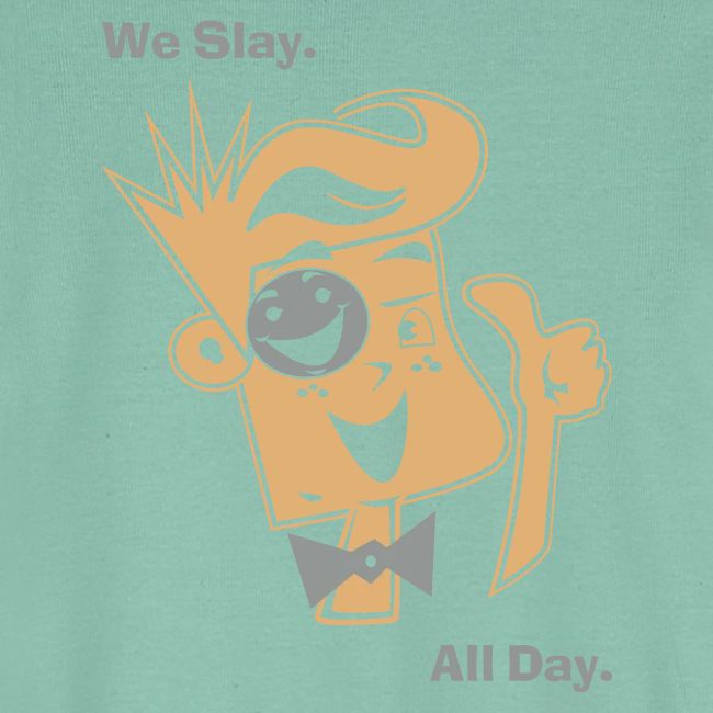 We Slay All Day Shiny Shirt Metallic Silver & Gold