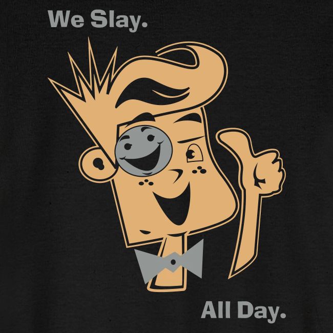 We Slay All Day Shiny Shirt Metallic Silver & Gold