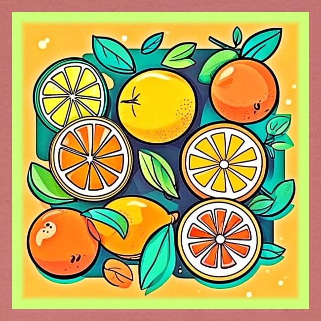 Citrus Fruit Art Design