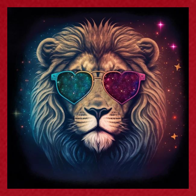 Jesus Lion of Judah wearing love glasses