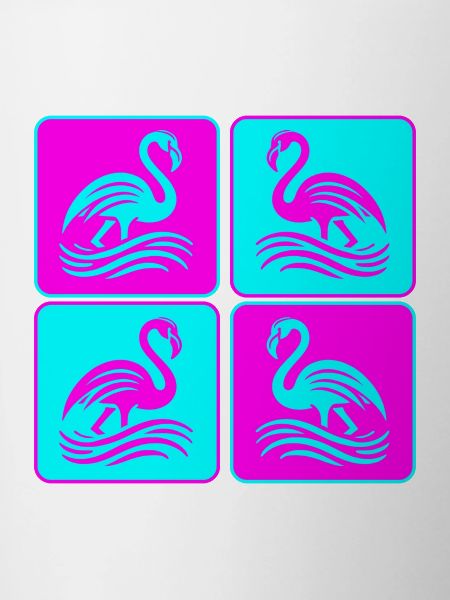 Flamingo Waves Pop Art