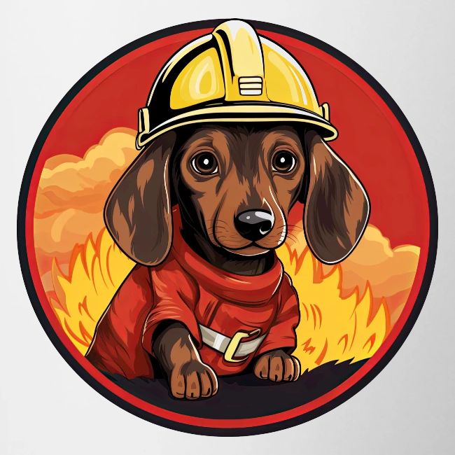 Dachshund firefighter / fireman dachshund