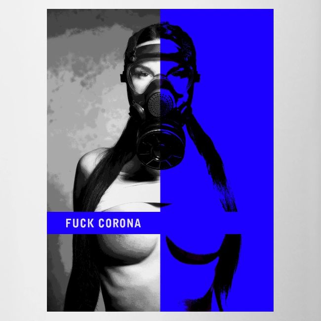masked girl blue - FUCK CORONA 4 dark clothes
