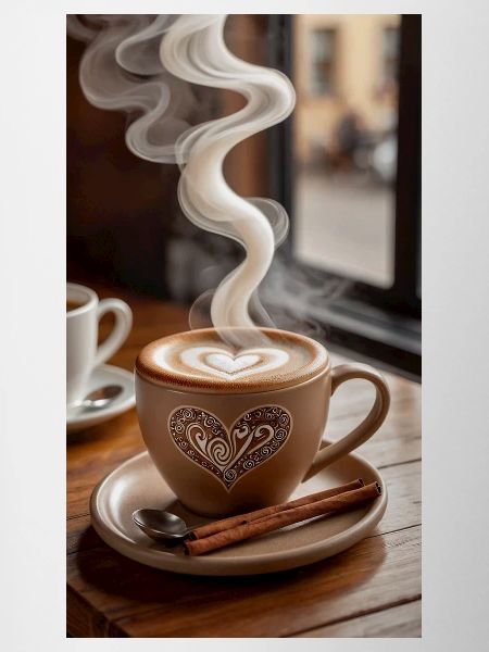 Heart Latte Steam Art