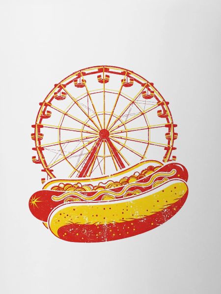 Neon Carnival Hotdog & Ferris Wheel