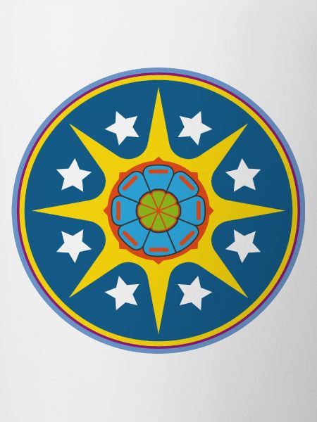 Solar Starburst Emblem Circle