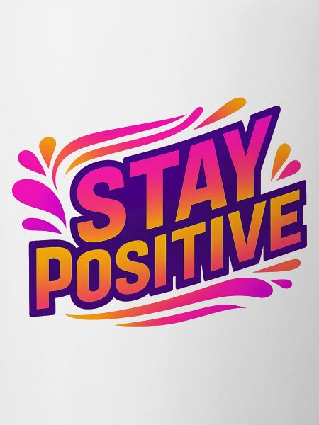 Stay Positive Neon Splash