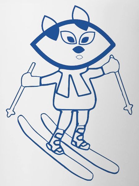 Blue cat skiing