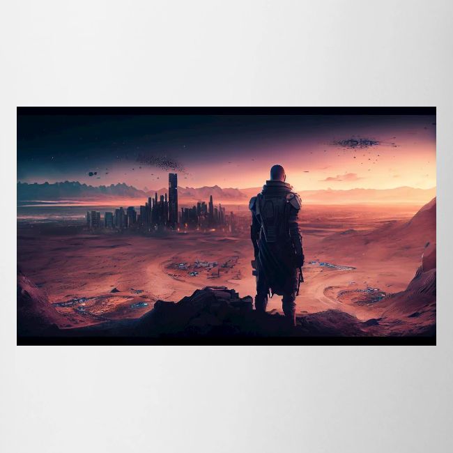 decimated desert cityscape art