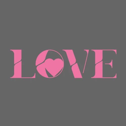 Pink love mug