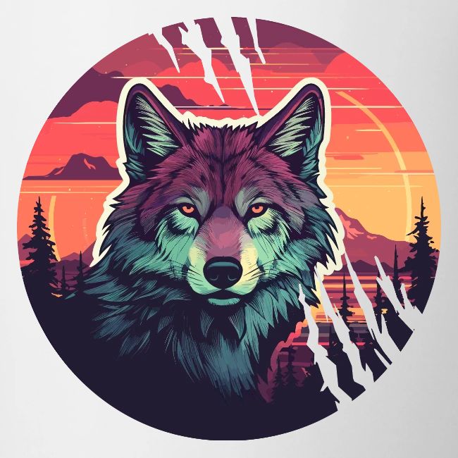 Colorful Wolf Stare
