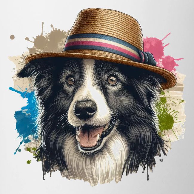 Border Collie Paint Splash Art