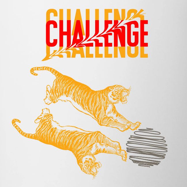 Double tiger fashion, jungle feline animals.