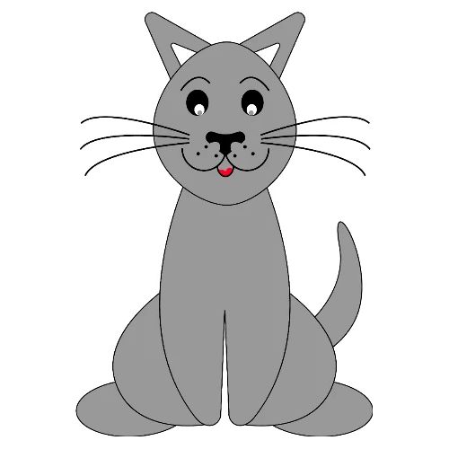 Cute Grey Cat Mug - Whimsical Kitty Coffee Cup - Coffee/Tea Mug