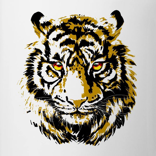 Realistic Tiger Illustration - Tiger Face