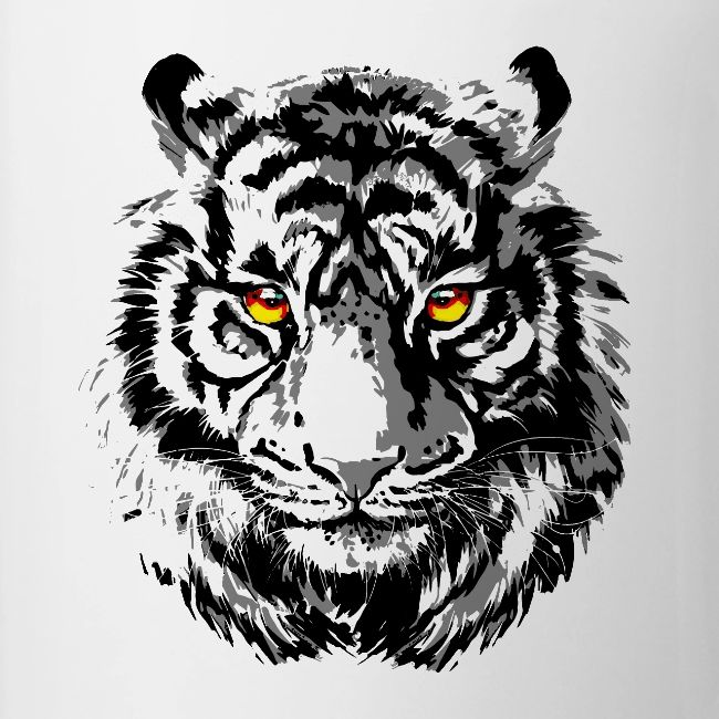 Tiger Head - Tiger Artwork - Wildlife Big Cats