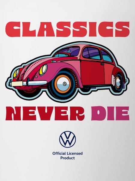 Volkswagen VW Red Beetle With Logo And Lettering