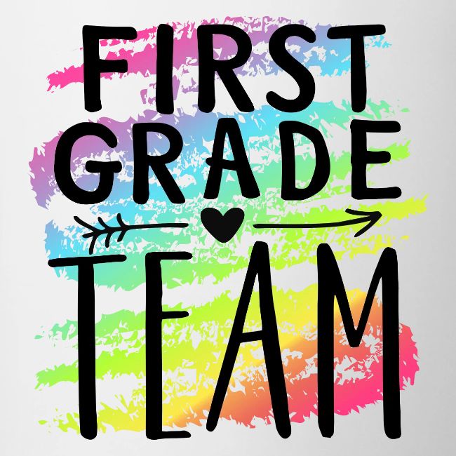 First Grade Team Crayon Splash Teacher T-Shirts