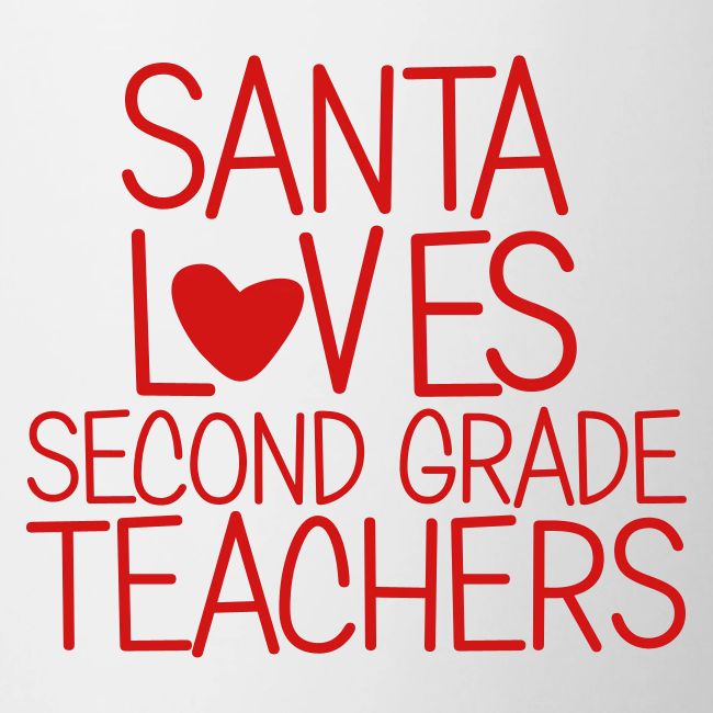 Santa Loves Second Grade Teachers Christmas Tee