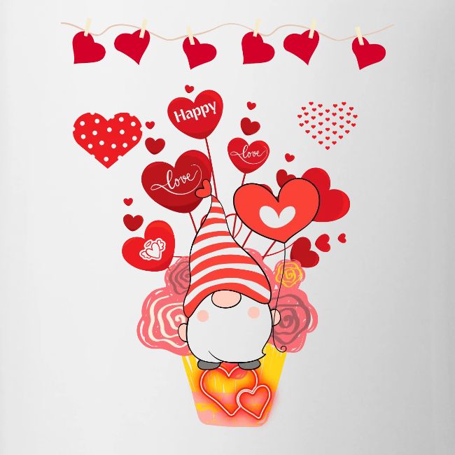 Design wrapped in love hearts, vibrating in love.