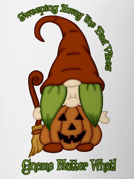 Gnome-O-Ween Pumpkin Witch Pun