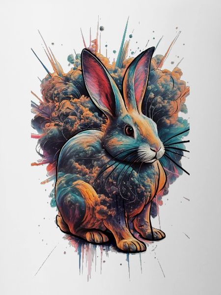 Neon Splash Rabbit