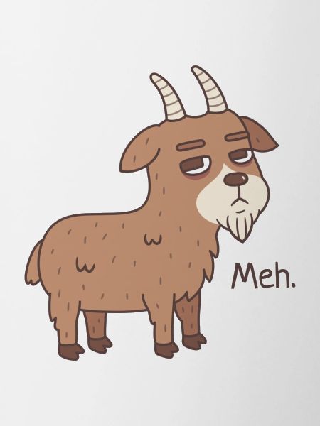 Goat Meh Funny Doodle