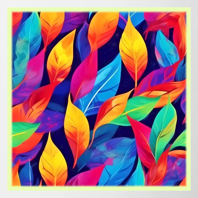 Vibrant Autumn Leaves Abstract Art