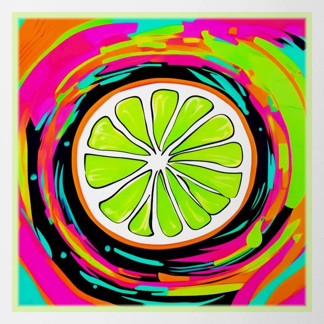 Lime Slice Pop Art