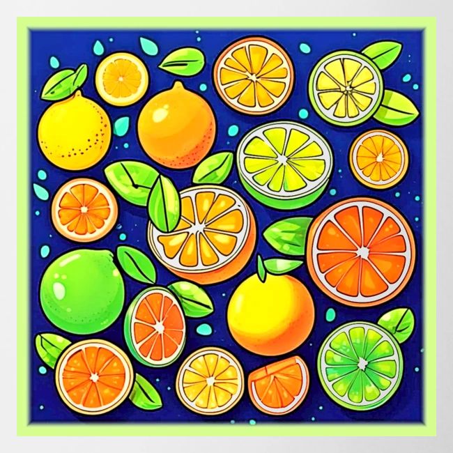 Fresh Citrus Slice Pattern