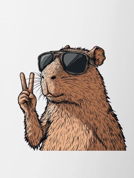 Cool Capybara in Glasses