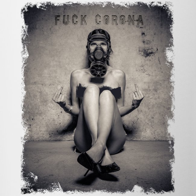 nude girl with gas mask - DOUBLE FUCK CORONA