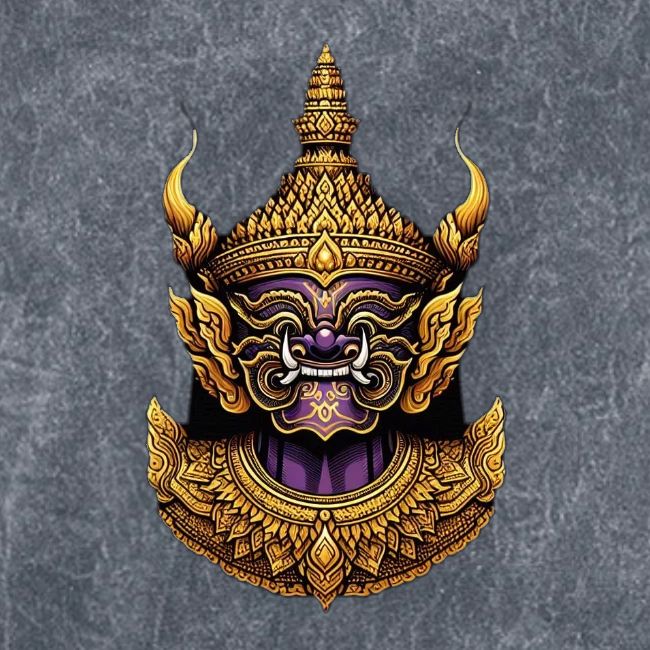 Thai Horned Yaksha Khone Mask