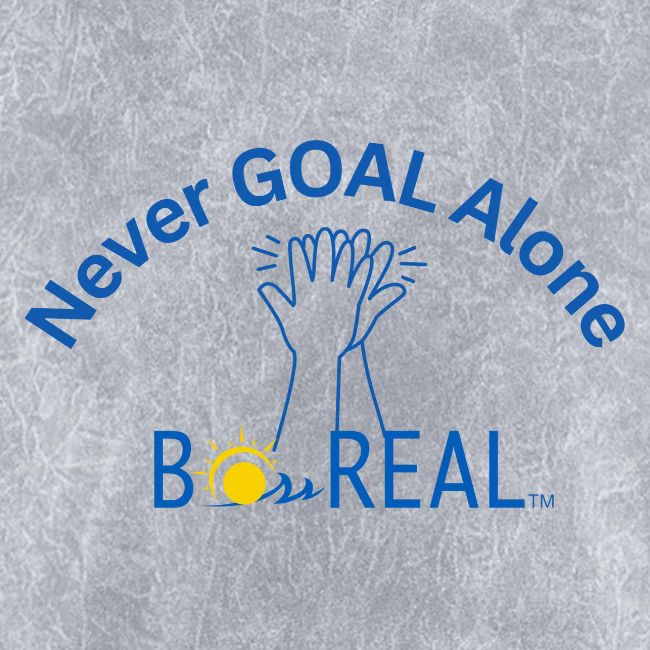 Never GOAL Alone - Grey/Lt Blue