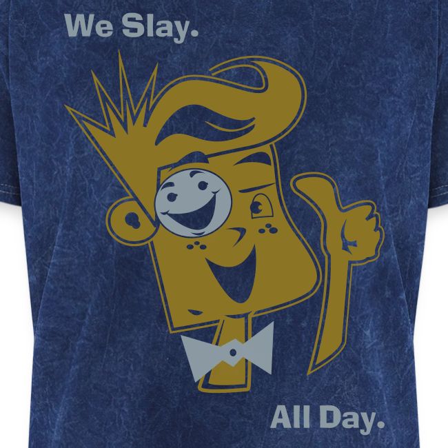 We Slay All Day Shiny Shirt Metallic Silver & Gold