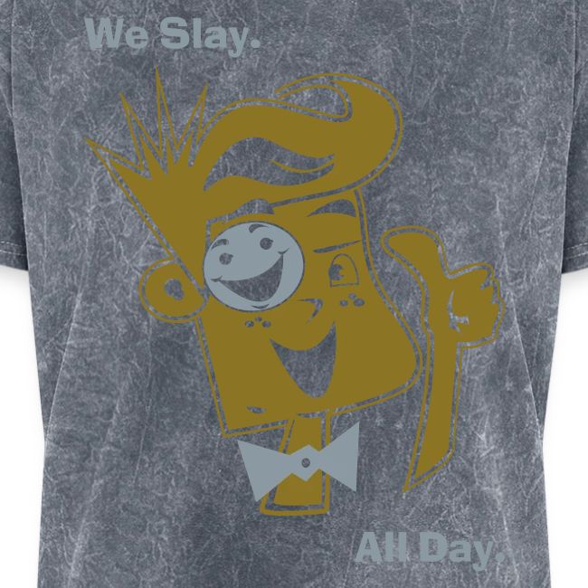 We Slay All Day Shiny Shirt Metallic Silver & Gold