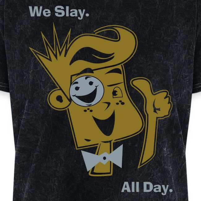 We Slay All Day Shiny Shirt Metallic Silver & Gold